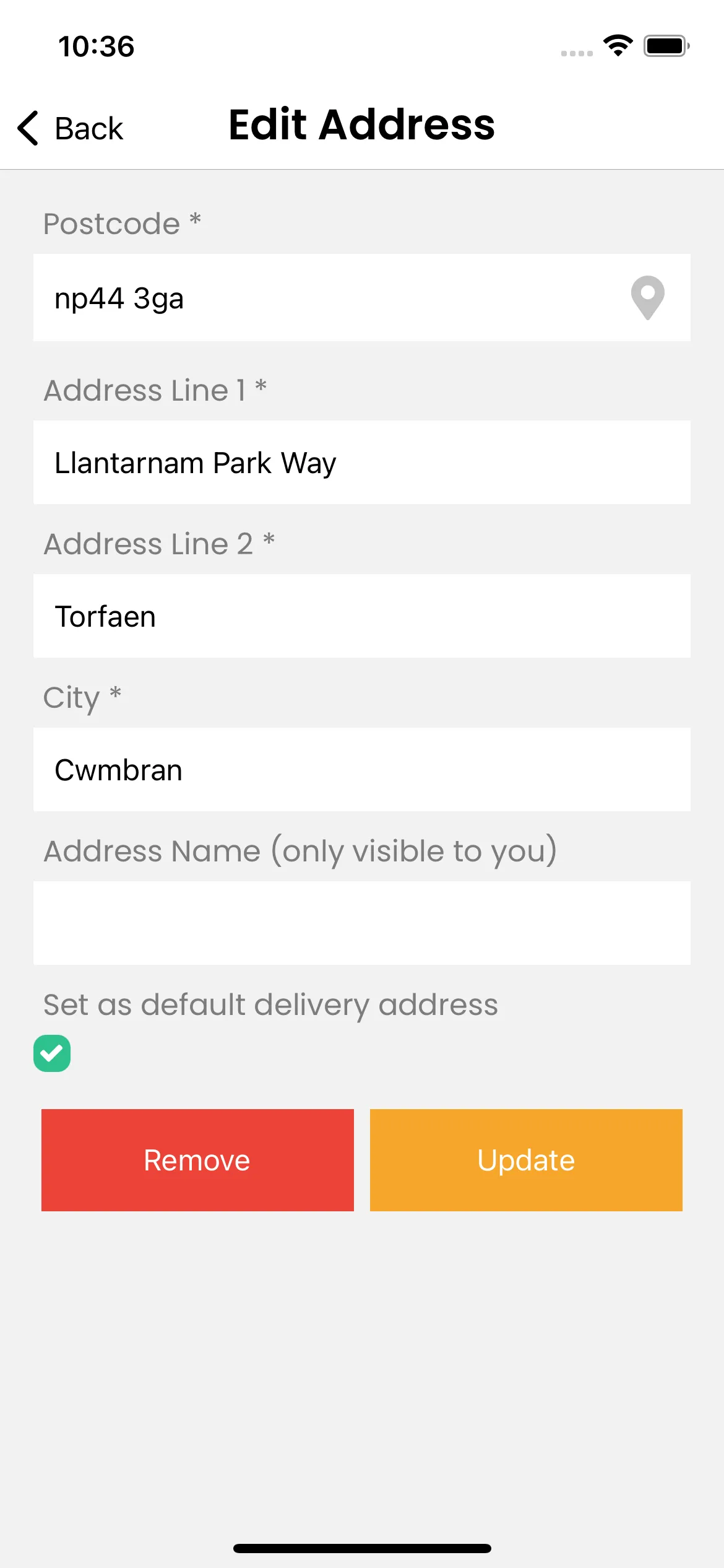 KUKD React Native app restaurant information with opening hours