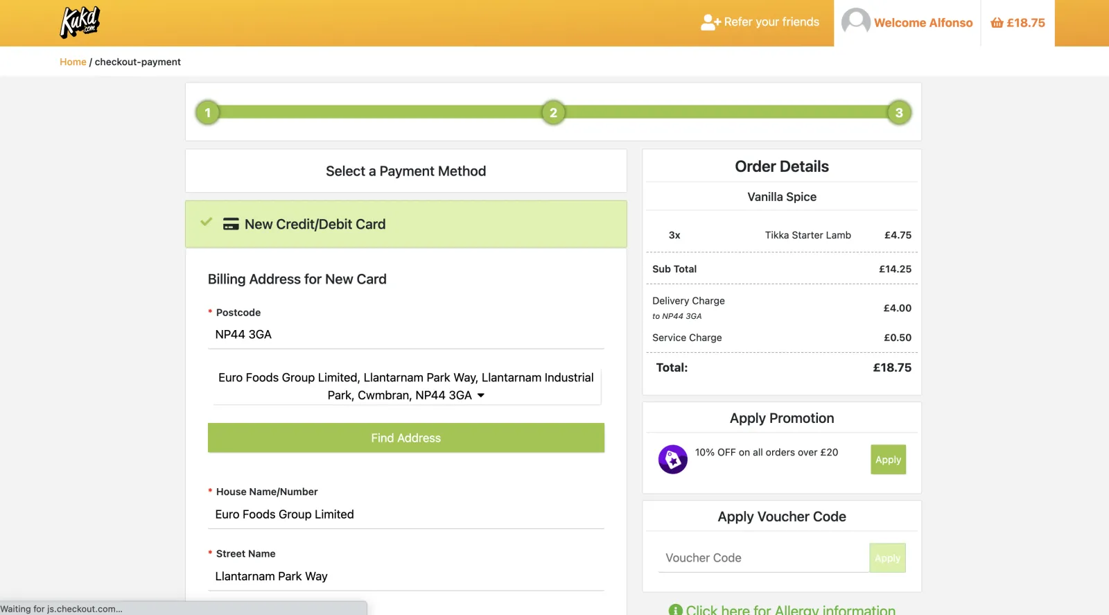Kukd.com table booking interface with restaurant availability and time slots