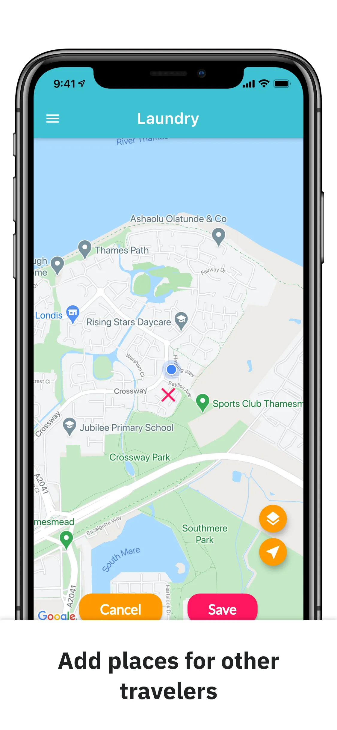 Nomad Services app add new service form for sharing travel information